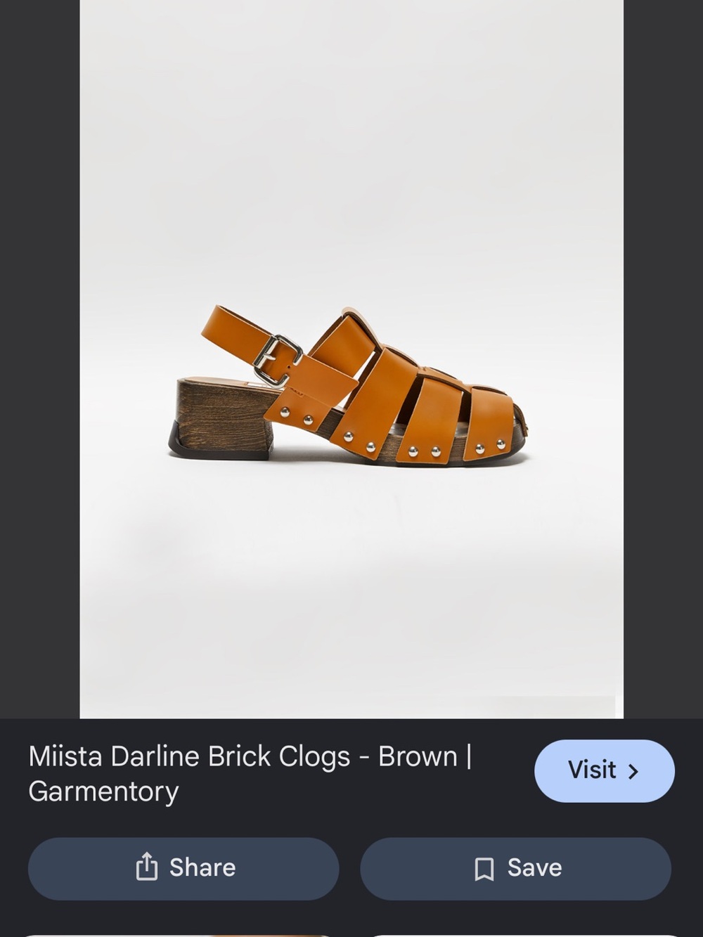 Miista Darline Brick Kids Clogs in Brown